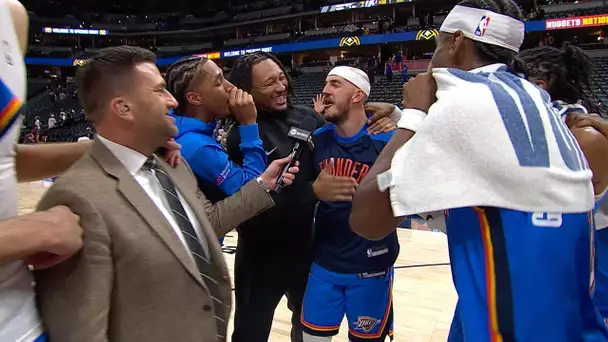 Alex Caruso Joins The Thunder Postgame Fun 😂