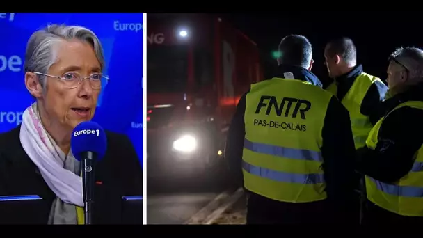 Face aux routiers en colère à la frontière belge, Élisabeth Borne reste ferme