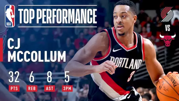 C.J. McCollum Scores 32 Pts in OT Victory Over the Bulls | January 1, 2018