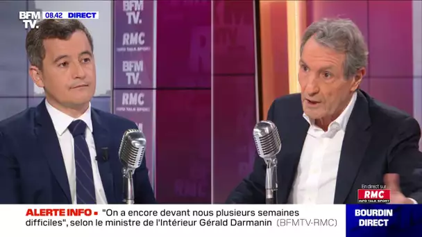 Gérald Darmanin face à Jean-Jacques Bourdin en direct