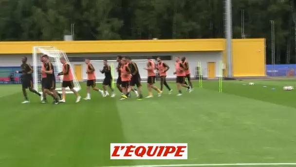 L&#039;entraînement de la Belgique - Foot - CM 2018