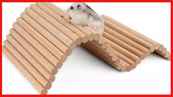 Niteangel Hamster Climbing Ladder Wooden Suspension Bridge for Guinea Pigs Rats Hedgehog Gerbils