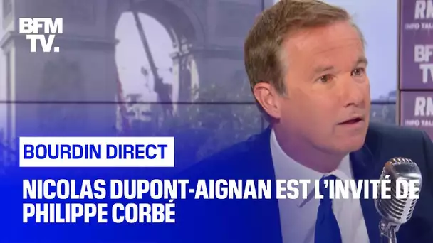 Nicolas Dupont-Aignan face à Philippe Corbé en direct