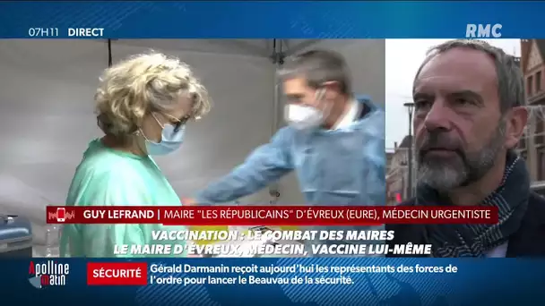 Maire et médecin, il vaccine lui-même ses administrés: Guy Lefrand, maire d'Evreux, témoigne sur RMC