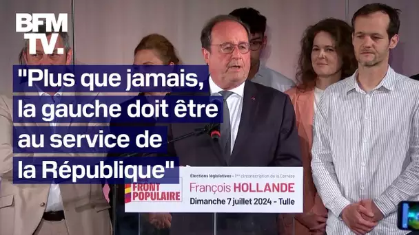 Résultats législatives 2024: la prise de parole de François Hollande en intégralité