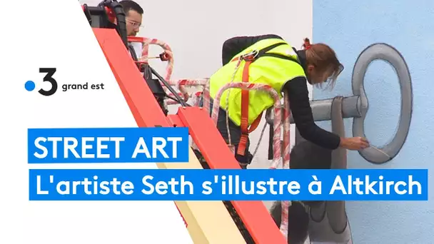 Art : le street artiste Seth réalise une œuvre gigantesque à Altkirch (Haut-Rhin)