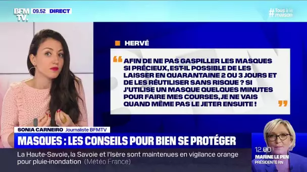 Puis-je laisser un masque en quarantaine quelques jours avant de le réutiliser ? BFMTV vous répond