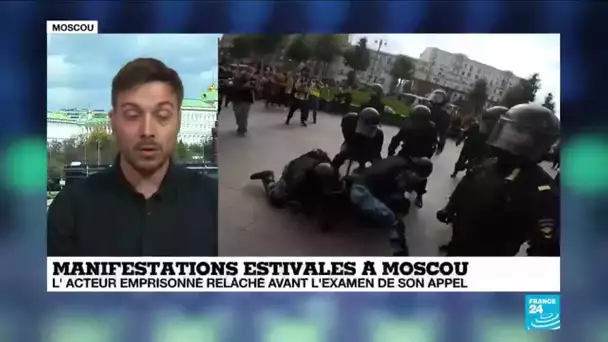 Manifestations estivales à Moscou : l'acteur emprisonné relâché avant l'examen de son appel