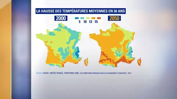 Avec une hausse des températures de 2°C, à quoi ressemblera la France en 2050?