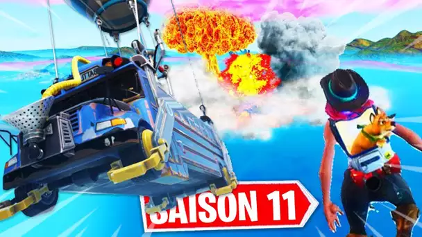 EXPLOSION ET NOUVELLE MAP POUR LA SAISON 11 DE FORTNITE ... (On va tout voir)