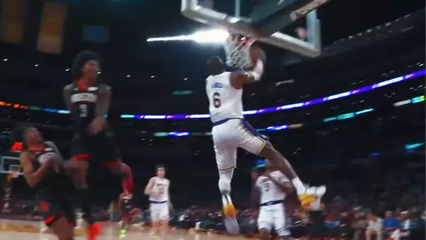 LeBron Throwns Down WILD Reverse Jam in Transition