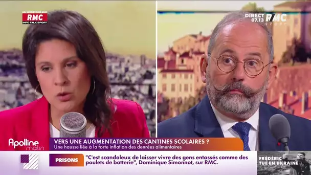 Laurent : "L'augmentation des prix de cantines scolaires sera entre 5 et 10 %"