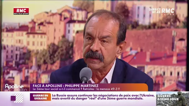 Martinez : "Travailler jusqu'à 65 ans, c'est un scandale"