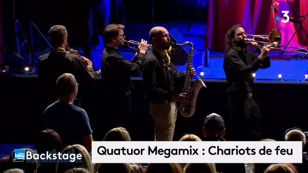 Quatuor Megamix : Chariots de feu en live pour Backstage au Nouvel Atrium