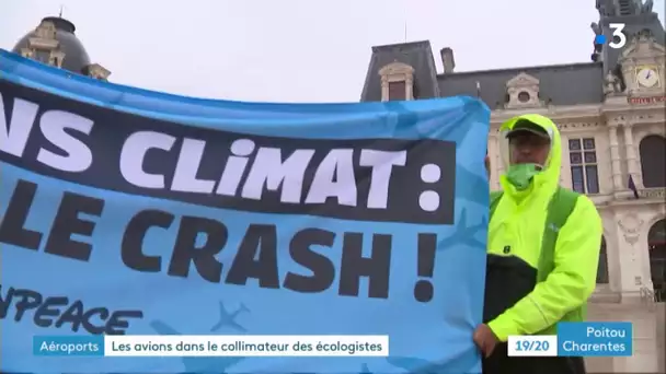 Poitiers : manifestation pour la fermeture des aéroports