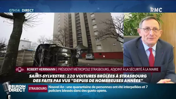 Voitures incendiées à Strasbourg: "Une compétition entre quartiers à travers les réseaux sociaux"