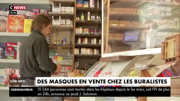 Des masques en vente chez les buralistes