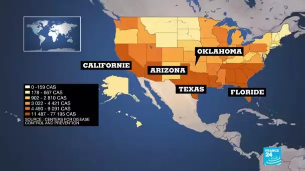 Covid-19 aux États-Unis : 67.000 nouvelles contaminations en 24h