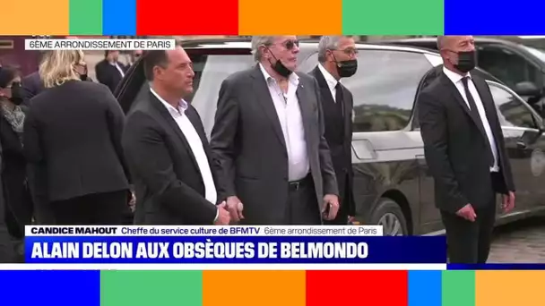 ✟  Jean-Paul Belmondo : Alain Delon, très applaudi, crée la surprise à ses obsèques