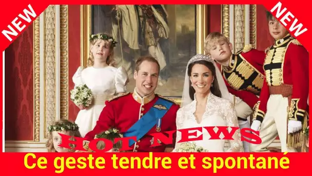 Ce geste tendre et spontané de Kate Middleton pour sa photo de mariage