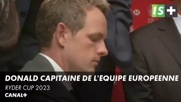 Donald capitaine de l'équipe européenne - Ryder Cup 2023