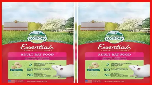 Oxbow Essentials - Adult Rat Food 6 Pound (2 x 3 Pound Bags)