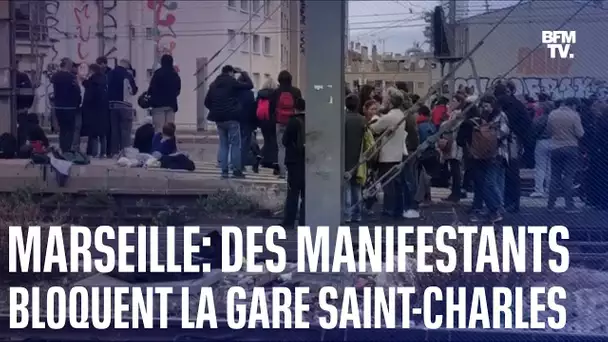 Marseille: des manifestants ont bloqués la circulation des trains à la gare Saint-Charles