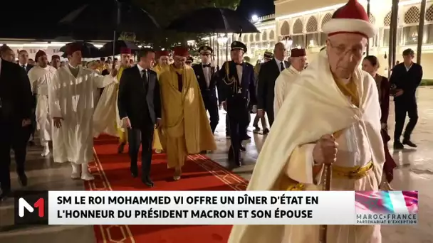 SM le Roi Mohammed VI offre un dîner d´Etat en l´honneur du président Macron et son épouse