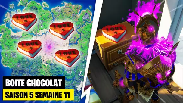 "COLLECTER DES BOITES DE CHOCOLAT A PLEASANT PARK, HOLLY HEDGE OU RETAIL ROW" ! (FORTNITE DEFIS)