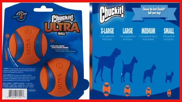 ChuckIt! Ultra Ball, Medium (2.5 Inch) 2 Pack