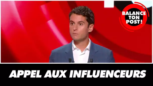 Gabriel Attal appelle les influenceurs à faire passer des messages de prévention contre la Covid-19