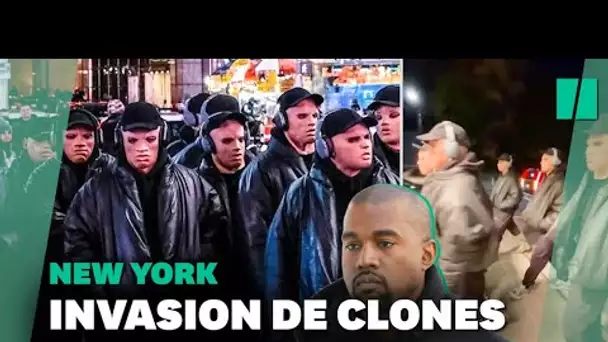 Une armée de clones de Kanye West dans New York pour la sortie de "Donda  Deluxe"