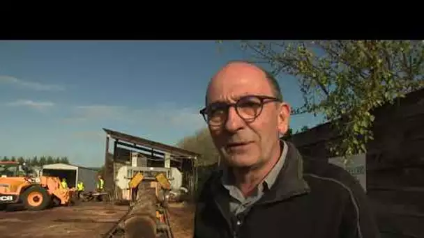 Tocane-Saint-Apre : ils scient du bois pour Notre-Dame-de-Paris