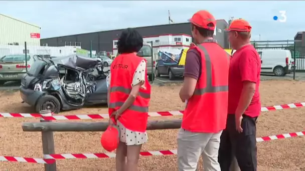 Vendée : des carcasses de voitures pour sensibiliser à la sécurité routière
