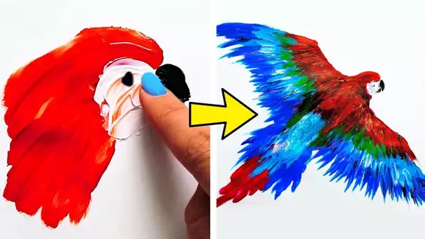 31 IDÉES DE PEINTURE AVEC LES DOIGTS INCROYABLES ET FACILES POUR LES DÉBUTANTS