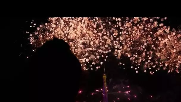 14-Juillet : en images, le traditionnel feu d'artifice à Paris