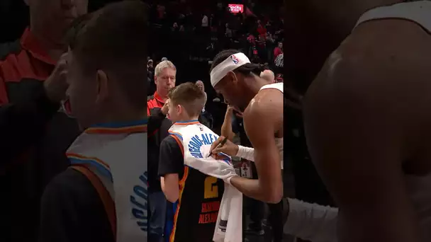 Shai fulfilled his promise to give his jersey to Joseph for his 12th birthday!