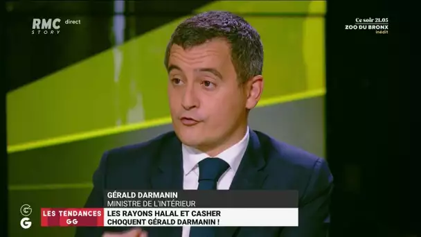 Darmanin "choqué" par les rayons communautaires au supermarché: "On voit bien qu'il vise le halal"