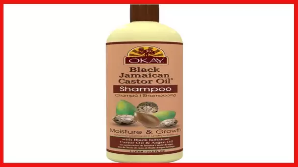 OKAY | Black Jamaican Castor Oil Moisture Growth Shampoo | For All Hair Types & Textures