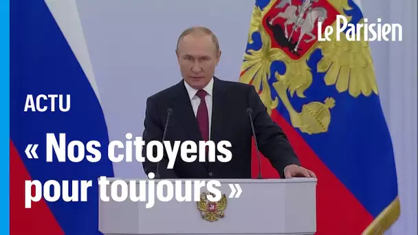 « Nos citoyens pour toujours » : Poutine officialise l'annexion de quatre régions d'Ukraine