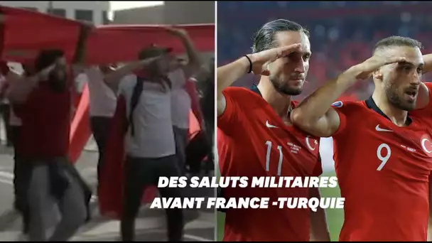 Avant France-Turquie, des supporters reproduisent le salut militaire