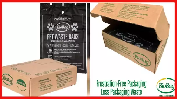 BioBag Premium Pet Waste Bags, Standard Size, 200 Count, Great For All Dog Breeds, Fits in Standard