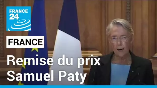 Remise du prix Samuel Paty : allocution de la Premire ministre française à la Sorbonne