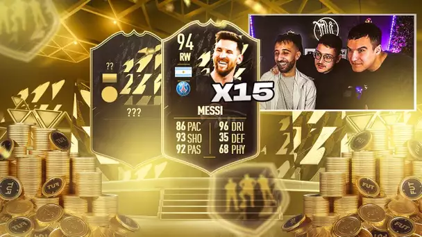 ON OUVRE 15 PACKS TOTW  POUR KANTÉ OU MESSI !!!