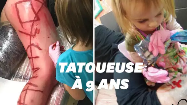 Cette petite fille de 9 ans est la plus jeune tatoueuse du monde