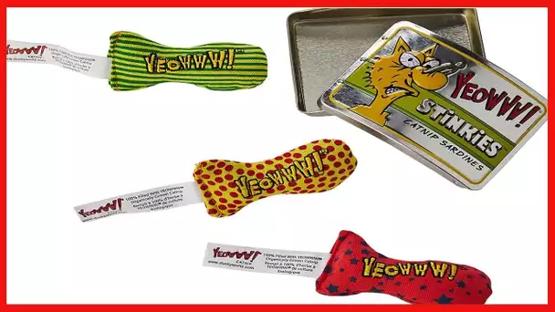 Yeowww Tin of Stinkies, 3 in a Sardine Tin, Multicolor, 1Pack