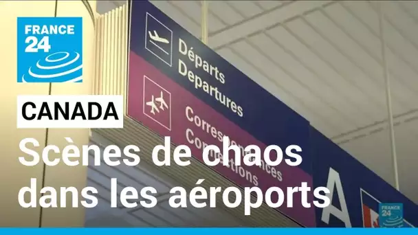 Transports : des scènes de chaos dans les aéroports canadiens à cause des grèves • FRANCE 24