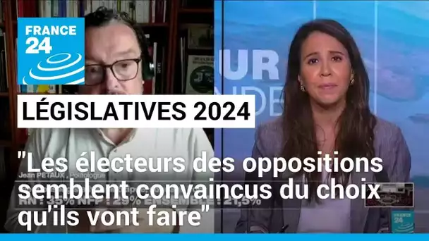 Législatives : "les électeurs des oppositions semblent convaincus du choix qu'ils vont faire"