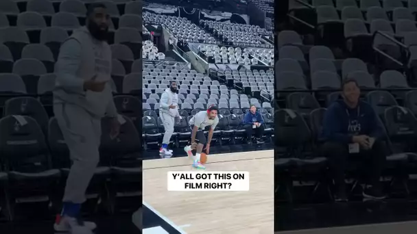 Kyrie & Shammgod played pregame H.O.R.S.E 👀😂 | #Shorts