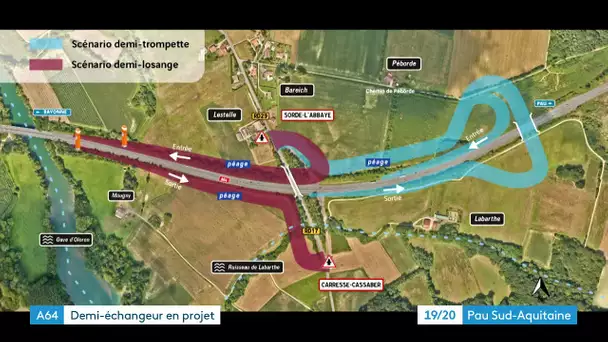 CARRESSE-CASSABER/ A64 PROJET NOUVEL ÉCHANGEUR VINCI